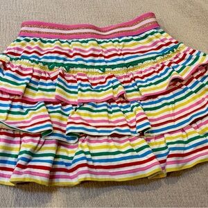 Boden Colorful Striped Ruffle Skort
